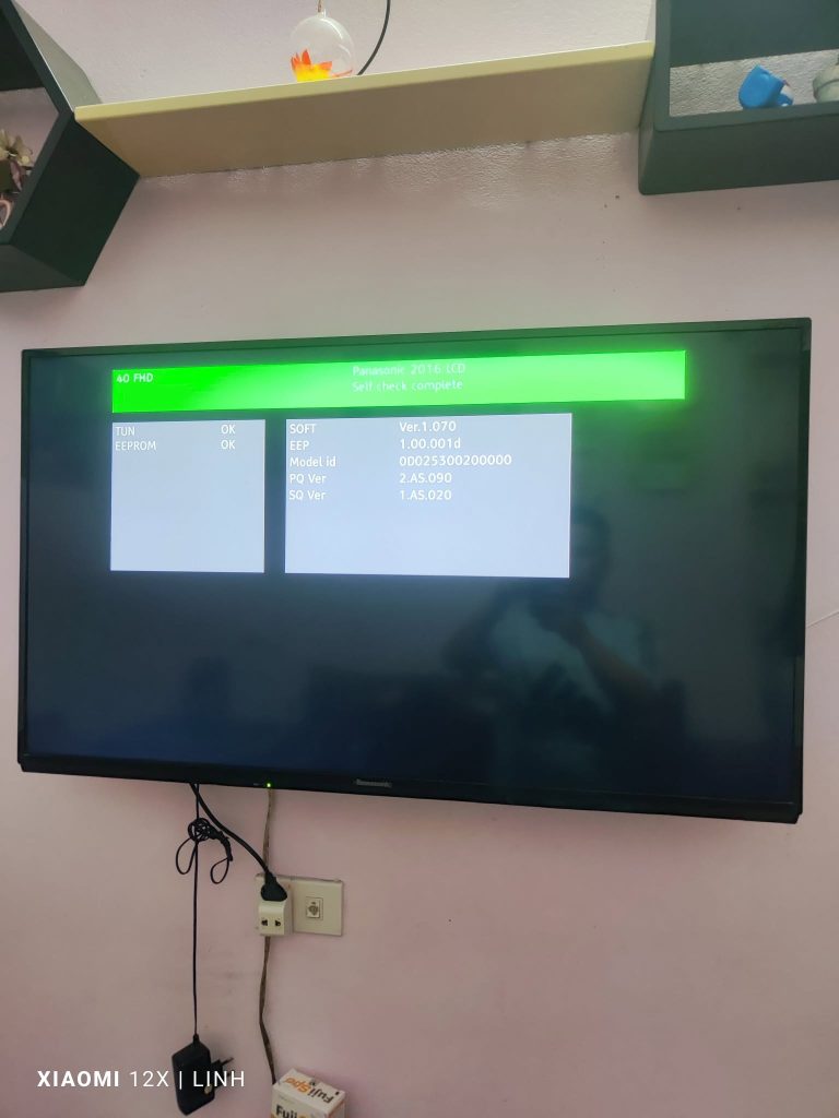 tivi panasonic che do test man hinh