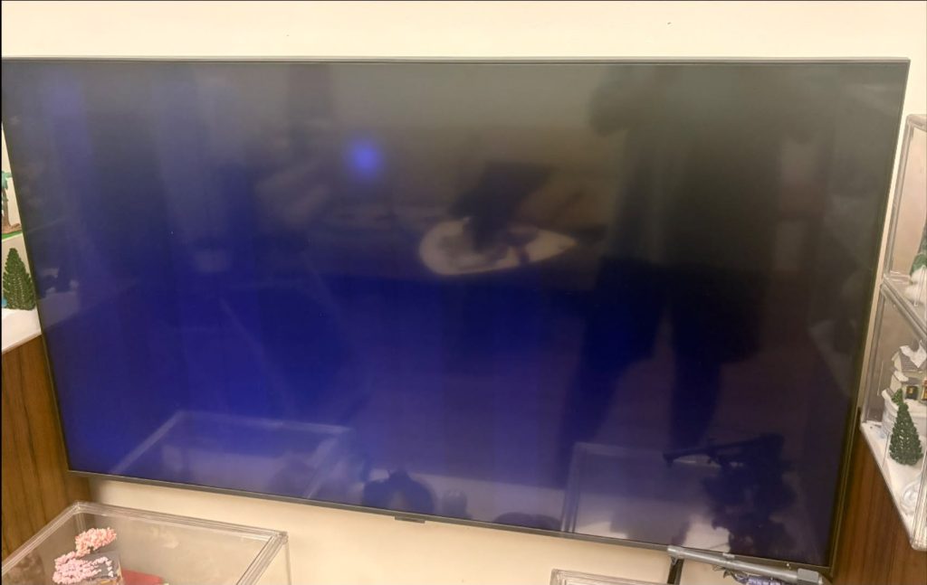 tivi samsung bi xanh man